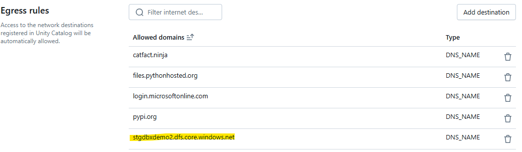 Adding dfs FQDN directly