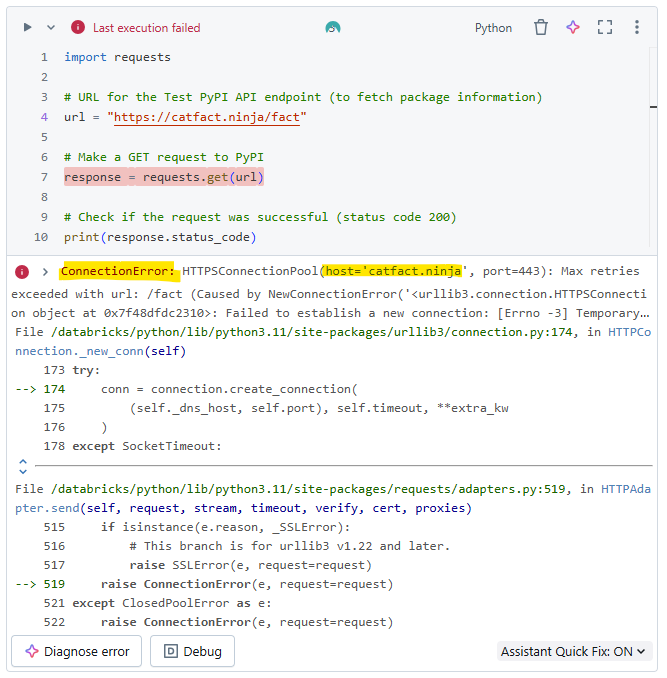 Blocked Access to Cat Facts