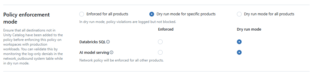 Policy Enforcement Mode