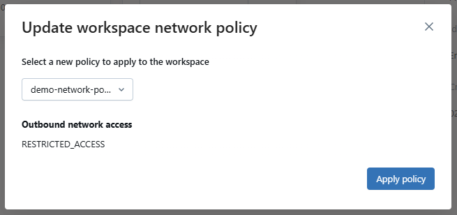 Network Policy Updated